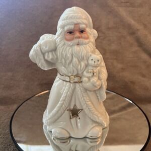Gift Collection Ceramic Tea light Old World‎ Santa Candle Holder Dolgencorp Inc